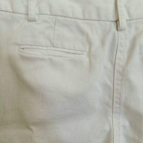 Apostrophe White Cotton Spandex Clamdiggers Wide Capri Pants Size 4 - Picture 5 of 7